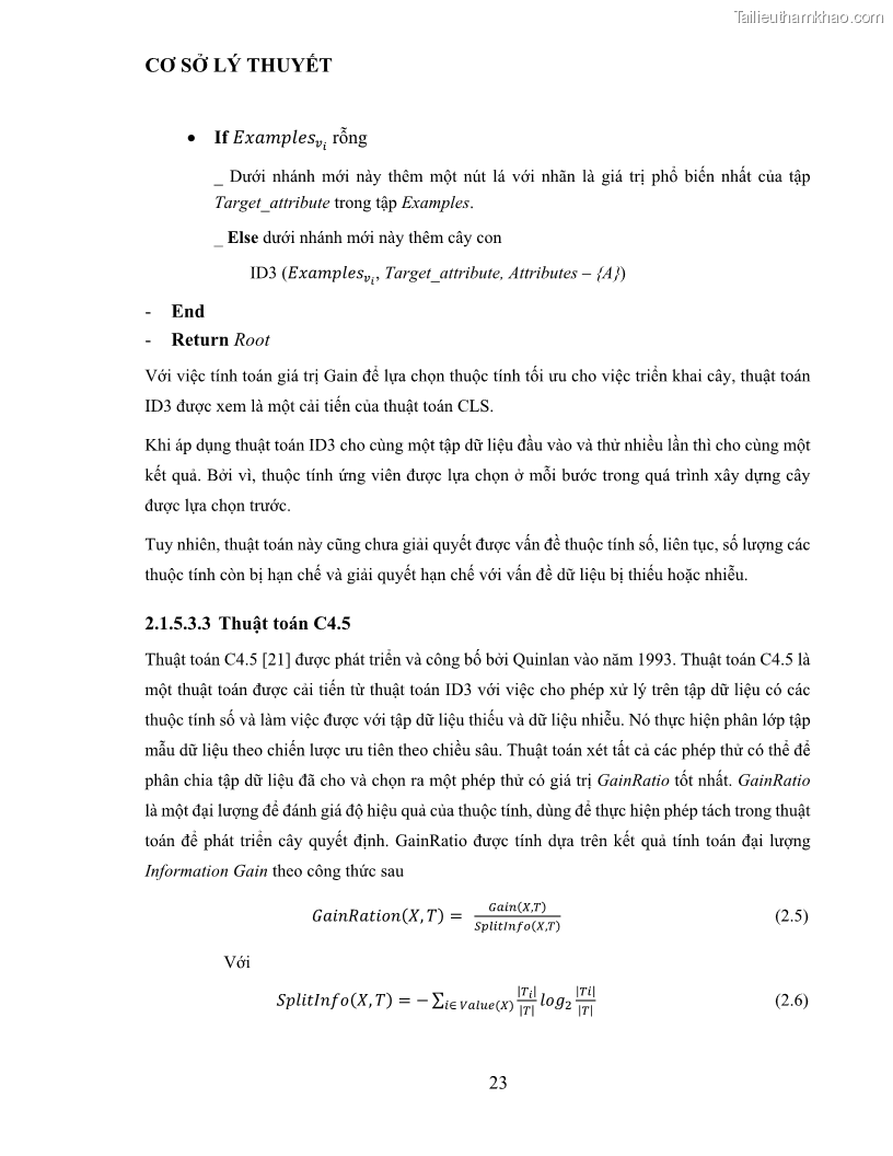 Luận văn thạc sĩ công nghệ thông tin Sử dụng cây quyết định phân lớp dữ liệu mất cân đối - 3 Trang 34