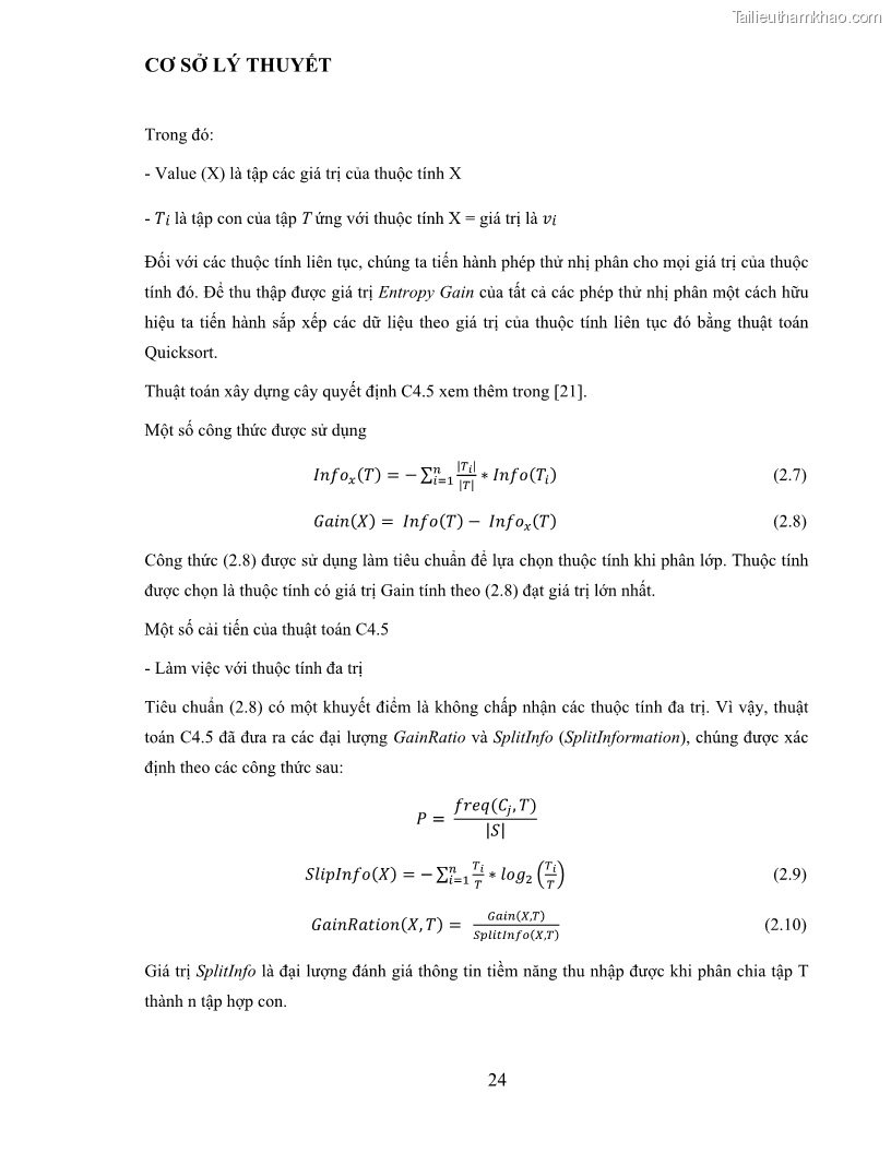 Luận văn thạc sĩ công nghệ thông tin Sử dụng cây quyết định phân lớp dữ liệu mất cân đối - 3 Trang 35