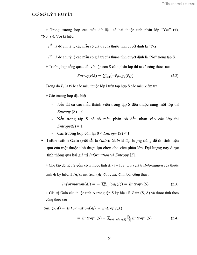 Luận văn thạc sĩ công nghệ thông tin Sử dụng cây quyết định phân lớp dữ liệu mất cân đối - 3 Trang 32