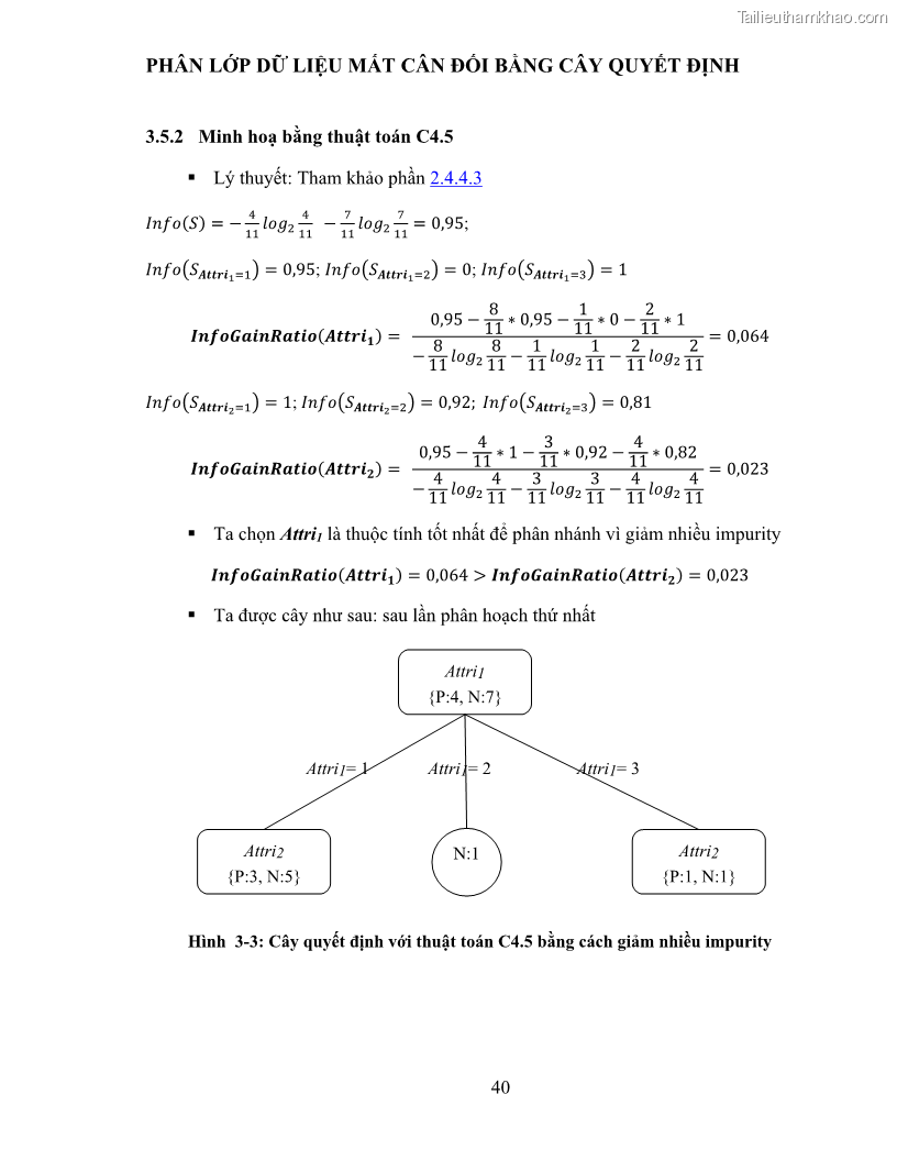 Luận văn thạc sĩ công nghệ thông tin Sử dụng cây quyết định phân lớp dữ liệu mất cân đối - 5 Trang 51