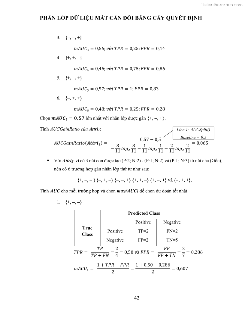 Luận văn thạc sĩ công nghệ thông tin Sử dụng cây quyết định phân lớp dữ liệu mất cân đối - 5 Trang 53