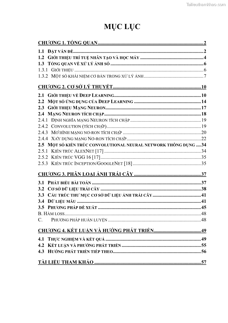 Luận văn thạc sĩ công nghệ thông tin Ứng dụng học sâu trong phân loại trái cây - 1 Trang 11