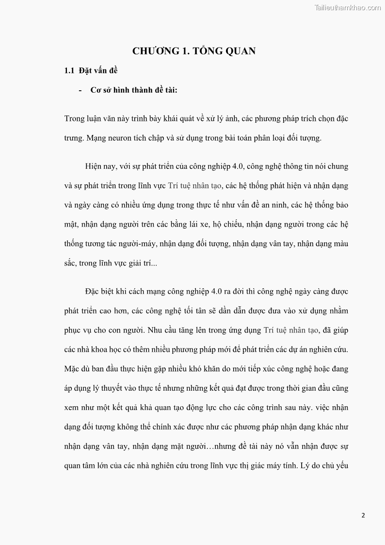 Luận văn thạc sĩ công nghệ thông tin Ứng dụng học sâu trong phân loại trái cây - 1 Trang 12