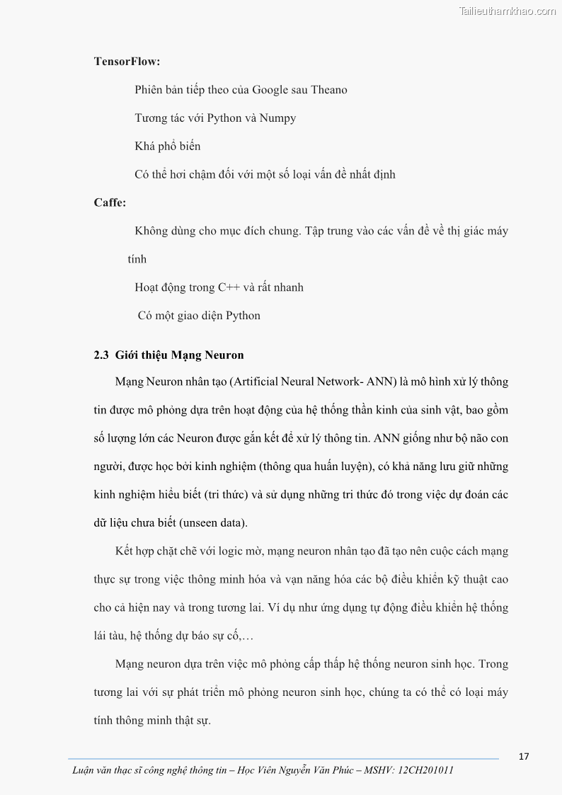 Luận văn thạc sĩ công nghệ thông tin Ứng dụng học sâu trong phân loại trái cây - 3 Trang 27