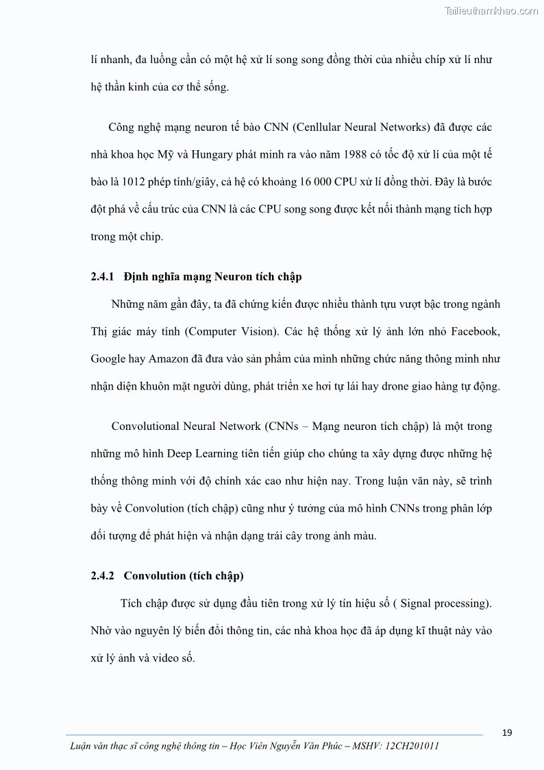 Luận văn thạc sĩ công nghệ thông tin Ứng dụng học sâu trong phân loại trái cây - 3 Trang 29