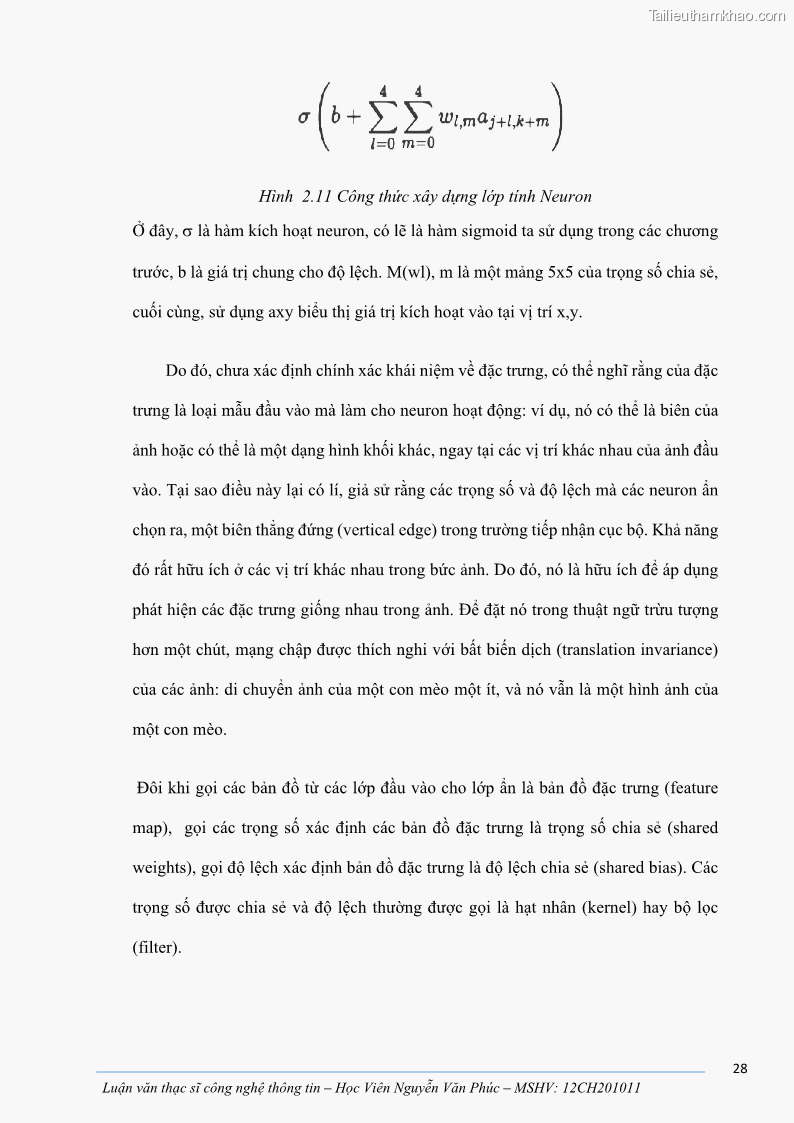 Luận văn thạc sĩ công nghệ thông tin Ứng dụng học sâu trong phân loại trái cây - 4 Trang 38