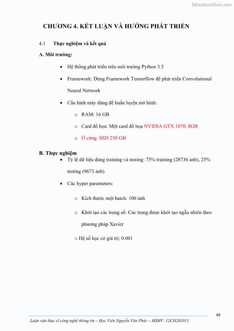 Luận văn thạc sĩ công nghệ thông tin Ứng dụng học sâu trong phân loại trái cây - 5 Trang 59