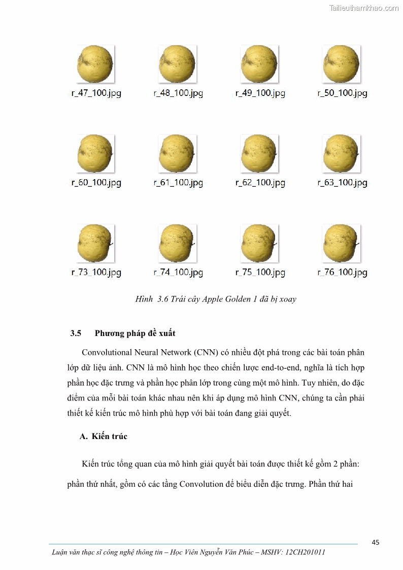 Luận văn thạc sĩ công nghệ thông tin Ứng dụng học sâu trong phân loại trái cây - 5 Trang 55