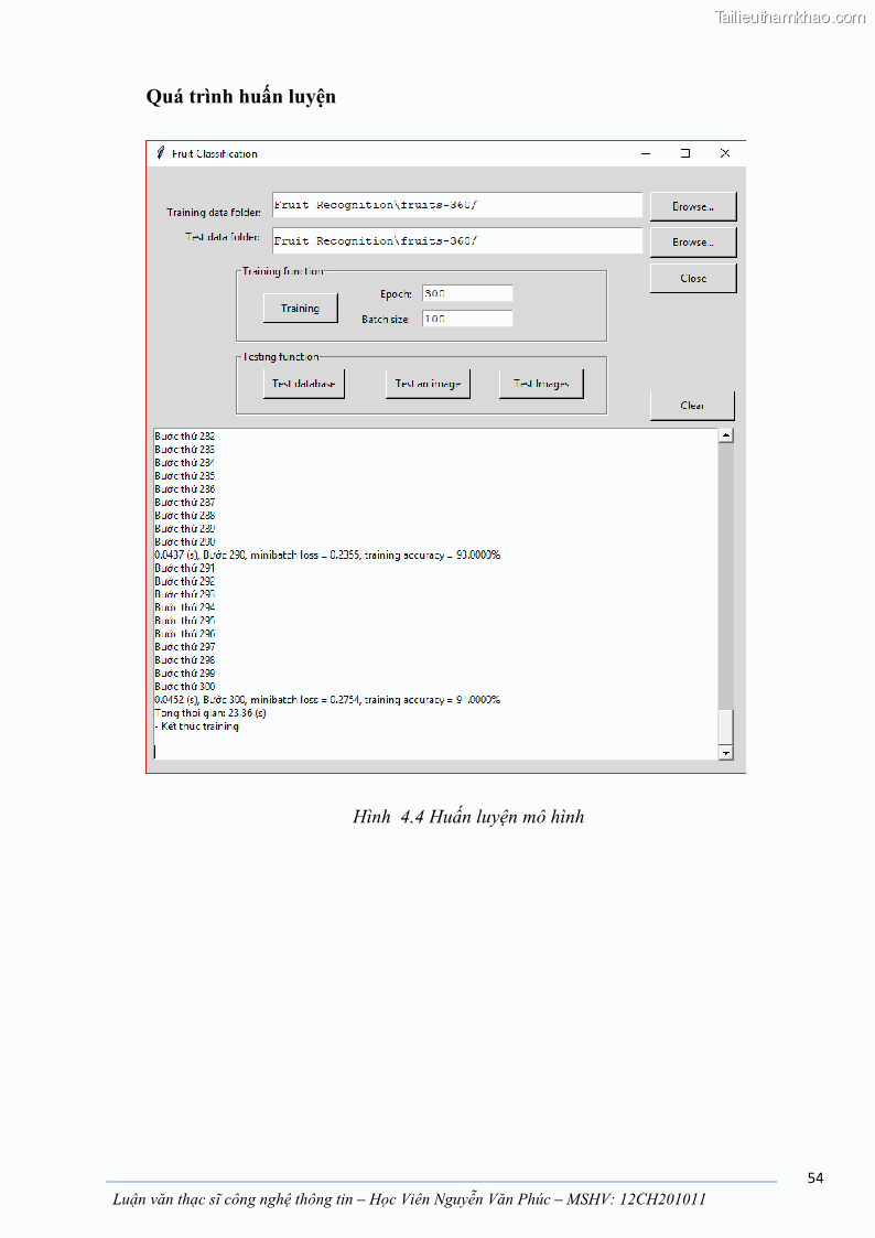 Luận văn thạc sĩ công nghệ thông tin Ứng dụng học sâu trong phân loại trái cây - 6 Trang 64