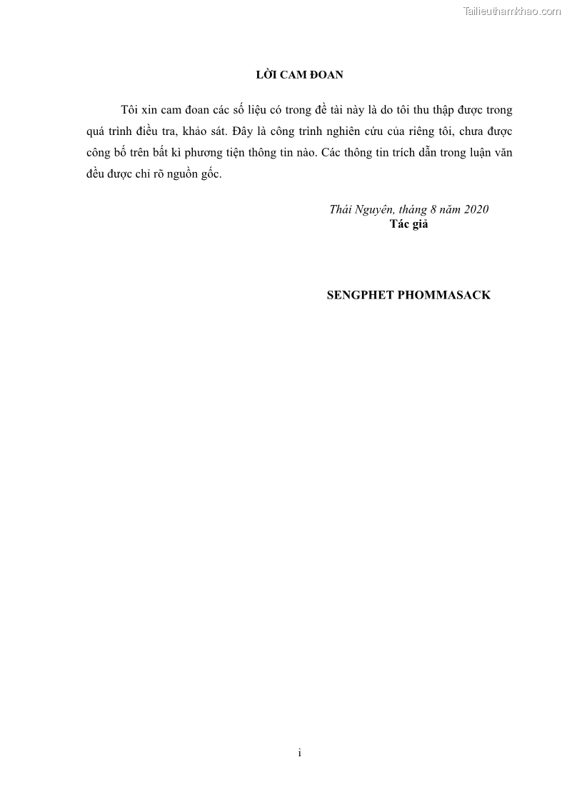 Luận văn thạc sĩ khoa học giáo dục Quản lí ứng dụng công nghệ thông tin trong dạy học ở trường Cao đẳng Sư phạm Luangprabang, thành phố Luangprabang, tỉnh Luangprabang, nước Cộng hòa dân chủ nhân dân Lào - 1 Trang 2