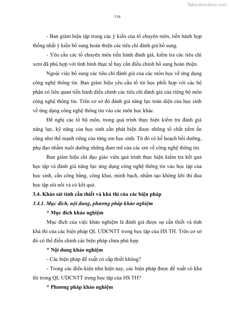 Luận văn thạc sĩ khoa học giáo dục Quản lí ứng dụng công nghệ thông tin trong học tập của học sinh ở các trường tiểu học huyện Bình Chánh thành phố Hồ Chí Minh - 11 Trang 127