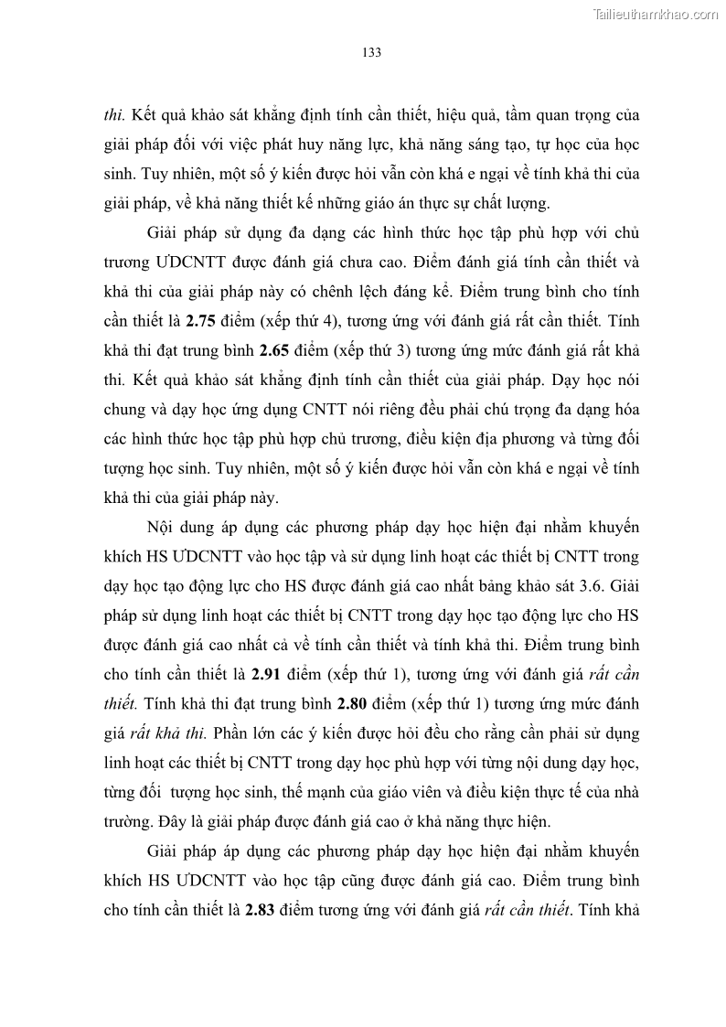 Luận văn thạc sĩ khoa học giáo dục Quản lí ứng dụng công nghệ thông tin trong học tập của học sinh ở các trường tiểu học huyện Bình Chánh thành phố Hồ Chí Minh - 12 Trang 144