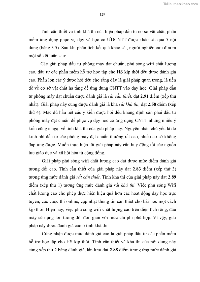 Luận văn thạc sĩ khoa học giáo dục Quản lí ứng dụng công nghệ thông tin trong học tập của học sinh ở các trường tiểu học huyện Bình Chánh thành phố Hồ Chí Minh - 12 Trang 140