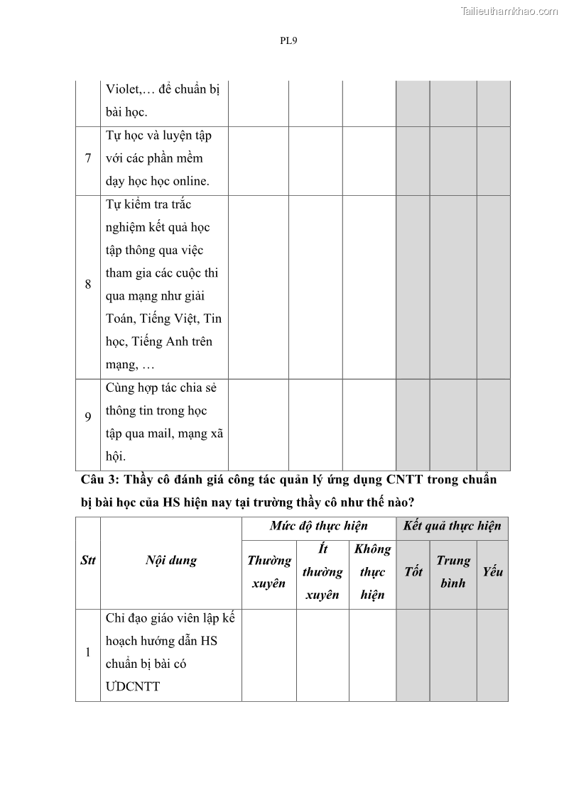 Luận văn thạc sĩ khoa học giáo dục Quản lí ứng dụng công nghệ thông tin trong học tập của học sinh ở các trường tiểu học huyện Bình Chánh thành phố Hồ Chí Minh - 14 Trang 168