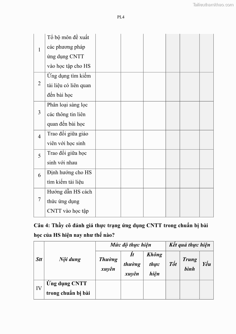 Luận văn thạc sĩ khoa học giáo dục Quản lí ứng dụng công nghệ thông tin trong học tập của học sinh ở các trường tiểu học huyện Bình Chánh thành phố Hồ Chí Minh - 14 Trang 163