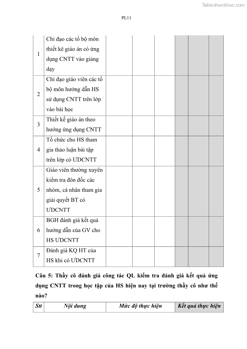 Luận văn thạc sĩ khoa học giáo dục Quản lí ứng dụng công nghệ thông tin trong học tập của học sinh ở các trường tiểu học huyện Bình Chánh thành phố Hồ Chí Minh - 15 Trang 170
