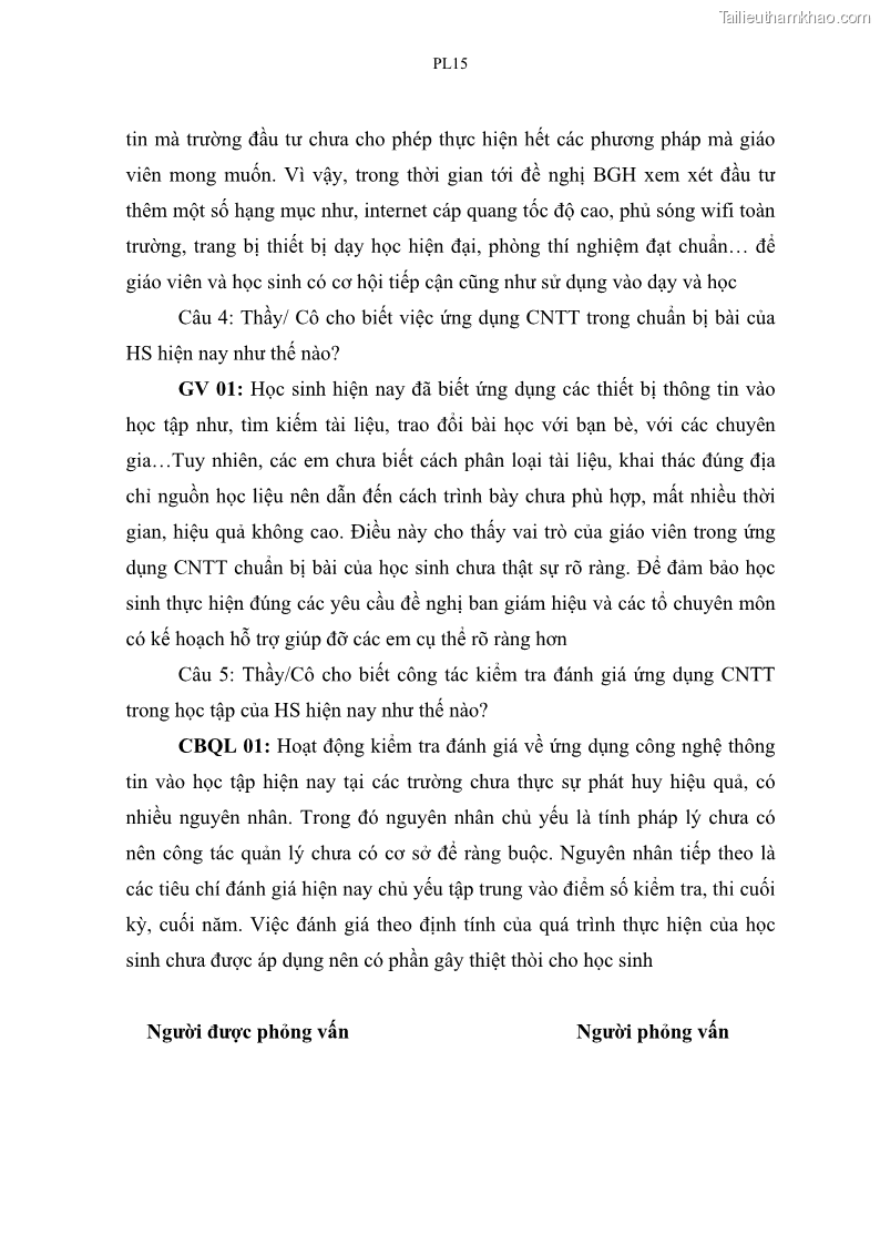 Luận văn thạc sĩ khoa học giáo dục Quản lí ứng dụng công nghệ thông tin trong học tập của học sinh ở các trường tiểu học huyện Bình Chánh thành phố Hồ Chí Minh - 15 Trang 174