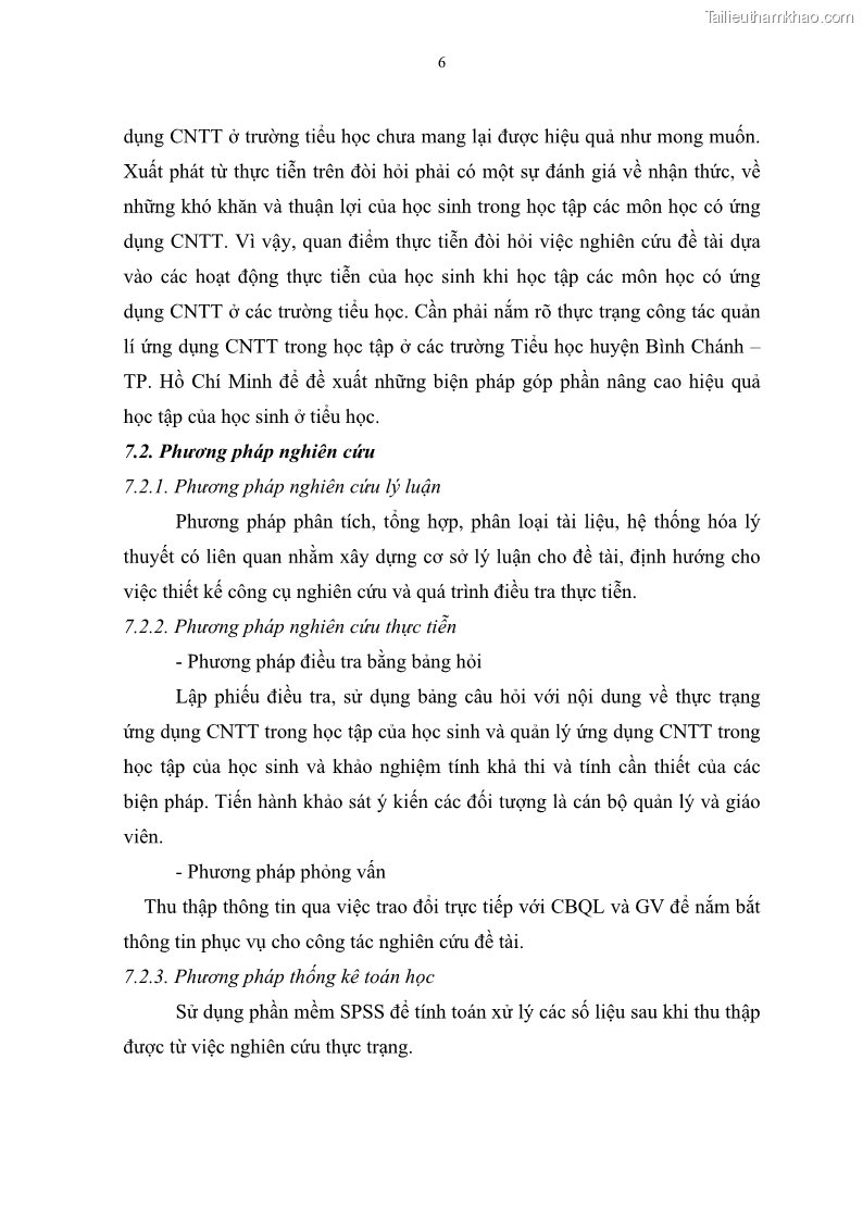 Luận văn thạc sĩ khoa học giáo dục Quản lí ứng dụng công nghệ thông tin trong học tập của học sinh ở các trường tiểu học huyện Bình Chánh thành phố Hồ Chí Minh - 2 Trang 17