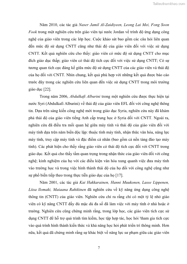 Luận văn thạc sĩ khoa học giáo dục Quản lí ứng dụng công nghệ thông tin trong dạy học ở trường Cao đẳng Sư phạm Luangprabang, thành phố Luangprabang, tỉnh Luangprabang, nước Cộng hòa dân chủ nhân dân Lào - 2 Trang 17
