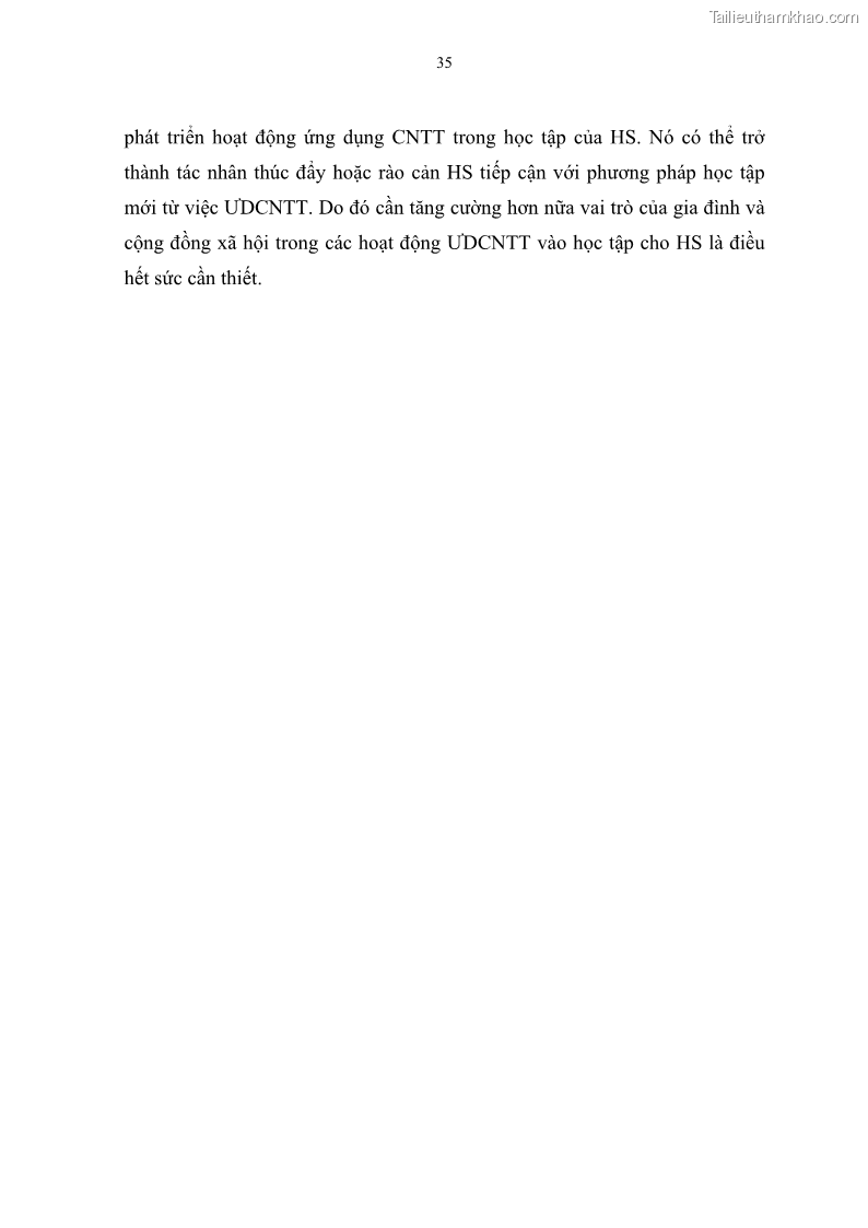 Luận văn thạc sĩ khoa học giáo dục Quản lí ứng dụng công nghệ thông tin trong học tập của học sinh ở các trường tiểu học huyện Bình Chánh thành phố Hồ Chí Minh - 4 Trang 46