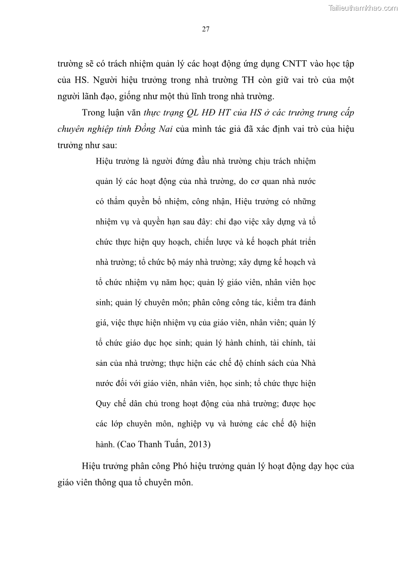 Luận văn thạc sĩ khoa học giáo dục Quản lí ứng dụng công nghệ thông tin trong học tập của học sinh ở các trường tiểu học huyện Bình Chánh thành phố Hồ Chí Minh - 4 Trang 38