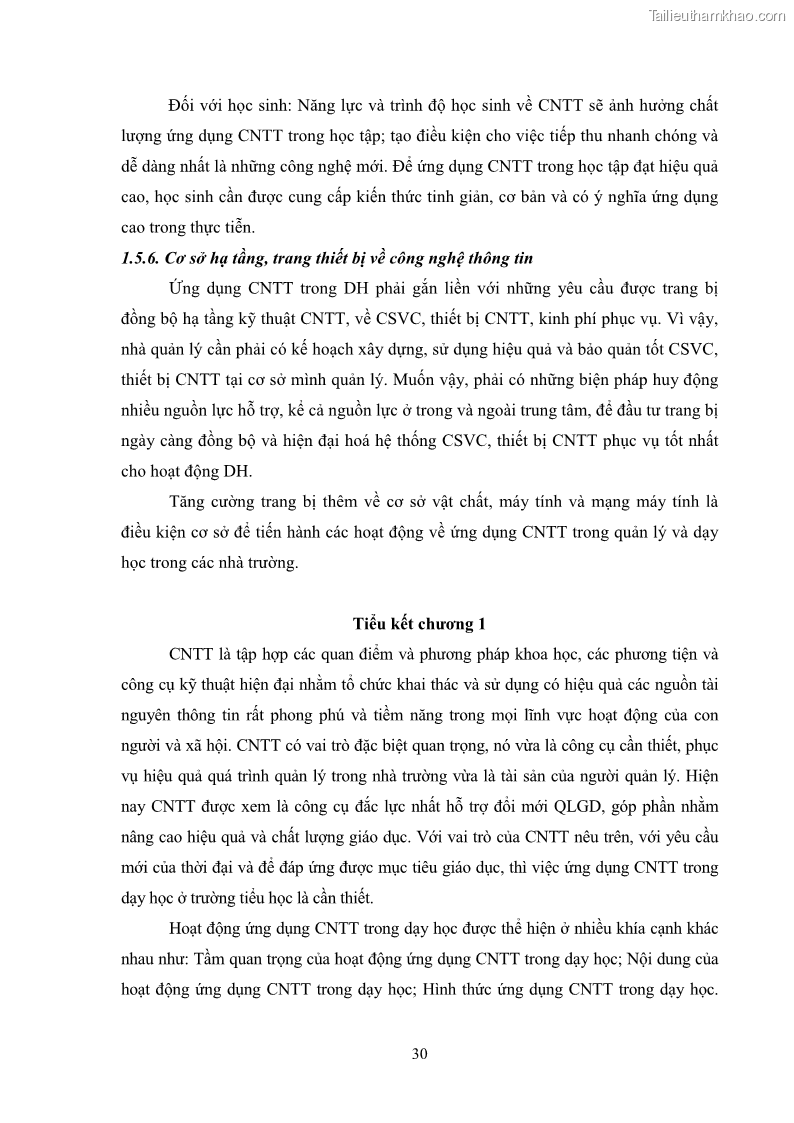 Luận văn thạc sĩ khoa học giáo dục Quản lí ứng dụng công nghệ thông tin trong dạy học ở trường Cao đẳng Sư phạm Luangprabang, thành phố Luangprabang, tỉnh Luangprabang, nước Cộng hòa dân chủ nhân dân Lào - 4 Trang 40