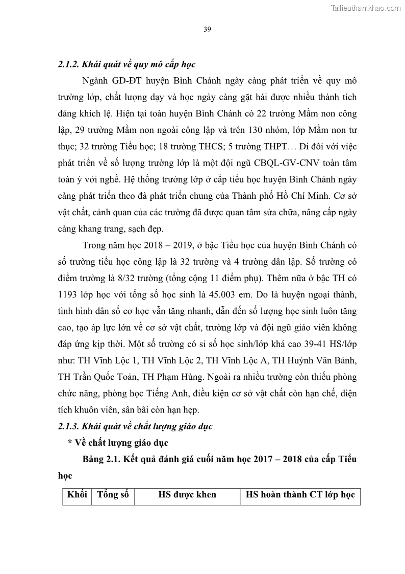 Luận văn thạc sĩ khoa học giáo dục Quản lí ứng dụng công nghệ thông tin trong học tập của học sinh ở các trường tiểu học huyện Bình Chánh thành phố Hồ Chí Minh - 5 Trang 50