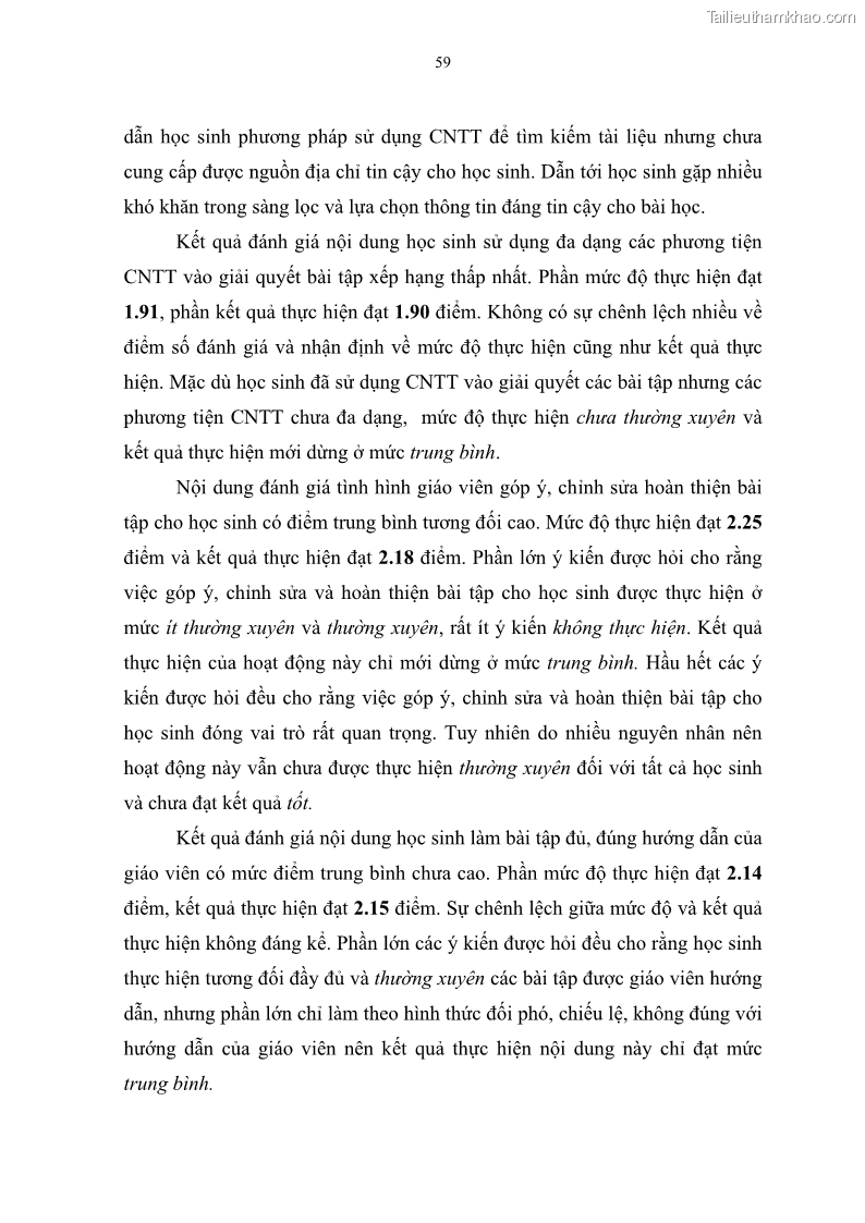Luận văn thạc sĩ khoa học giáo dục Quản lí ứng dụng công nghệ thông tin trong học tập của học sinh ở các trường tiểu học huyện Bình Chánh thành phố Hồ Chí Minh - 6 Trang 70