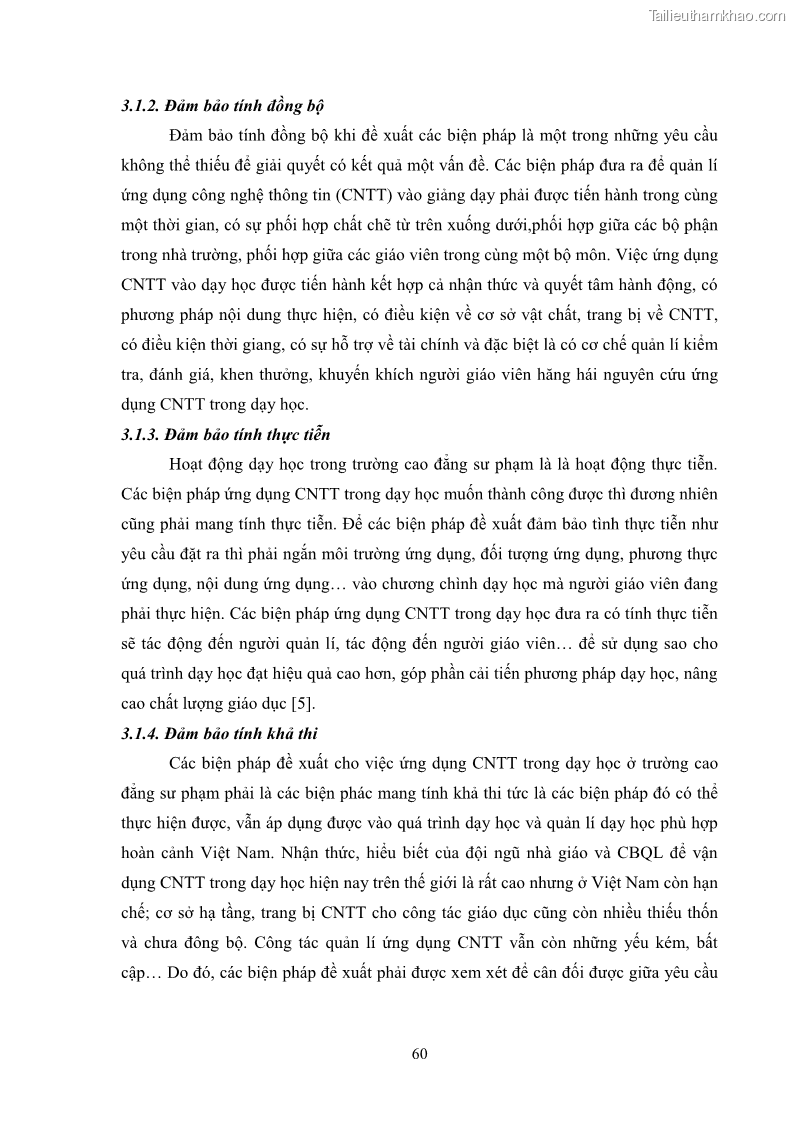 Luận văn thạc sĩ khoa học giáo dục Quản lí ứng dụng công nghệ thông tin trong dạy học ở trường Cao đẳng Sư phạm Luangprabang, thành phố Luangprabang, tỉnh Luangprabang, nước Cộng hòa dân chủ nhân dân Lào - 6 Trang 70