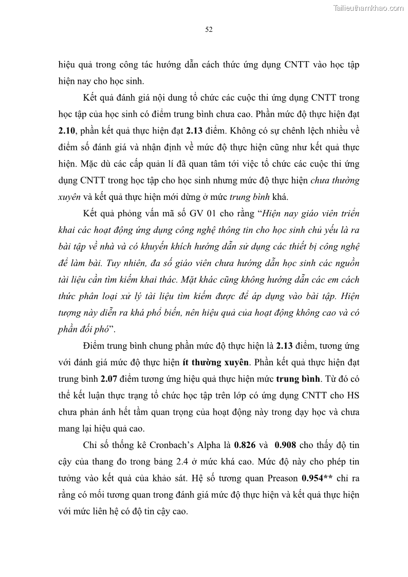Luận văn thạc sĩ khoa học giáo dục Quản lí ứng dụng công nghệ thông tin trong học tập của học sinh ở các trường tiểu học huyện Bình Chánh thành phố Hồ Chí Minh - 6 Trang 63