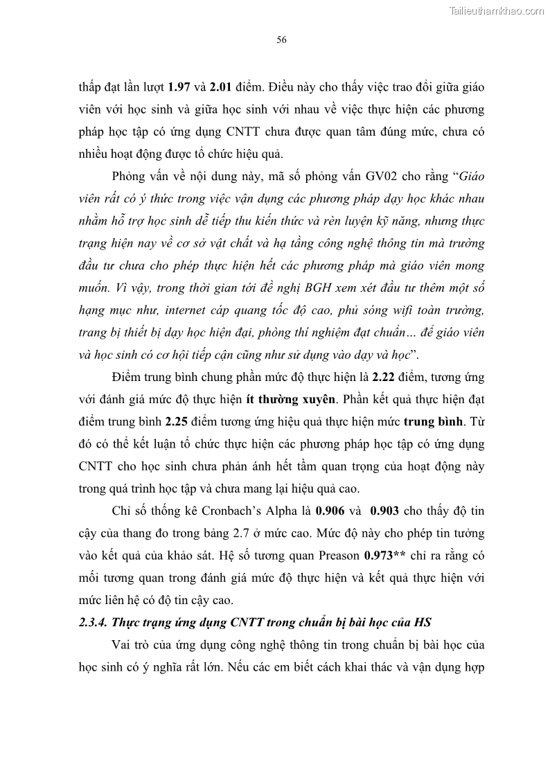 Luận văn thạc sĩ khoa học giáo dục Quản lí ứng dụng công nghệ thông tin trong học tập của học sinh ở các trường tiểu học huyện Bình Chánh thành phố Hồ Chí Minh - 6 Trang 67