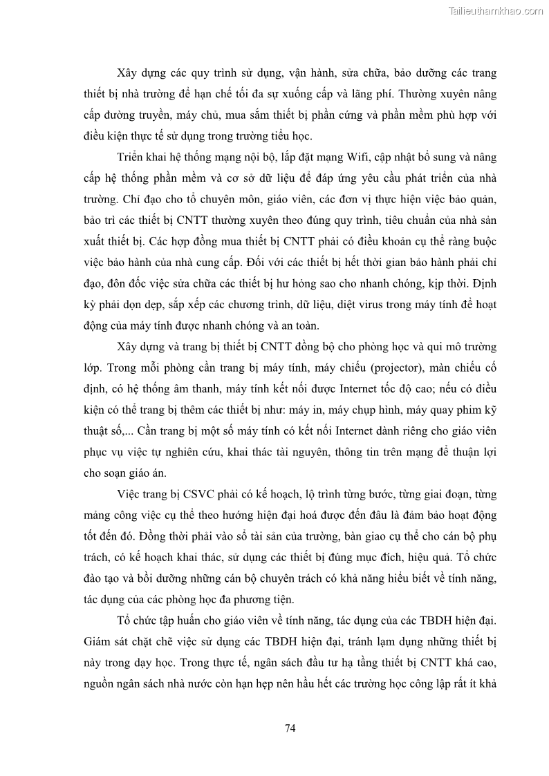 Luận văn thạc sĩ khoa học giáo dục Quản lí ứng dụng công nghệ thông tin trong dạy học ở trường Cao đẳng Sư phạm Luangprabang, thành phố Luangprabang, tỉnh Luangprabang, nước Cộng hòa dân chủ nhân dân Lào - 7 Trang 84