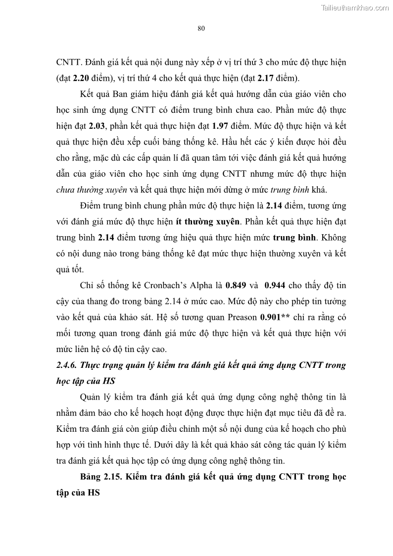 Luận văn thạc sĩ khoa học giáo dục Quản lí ứng dụng công nghệ thông tin trong học tập của học sinh ở các trường tiểu học huyện Bình Chánh thành phố Hồ Chí Minh - 8 Trang 91
