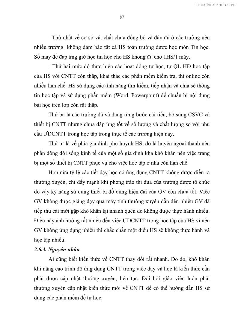 Luận văn thạc sĩ khoa học giáo dục Quản lí ứng dụng công nghệ thông tin trong học tập của học sinh ở các trường tiểu học huyện Bình Chánh thành phố Hồ Chí Minh - 9 Trang 98