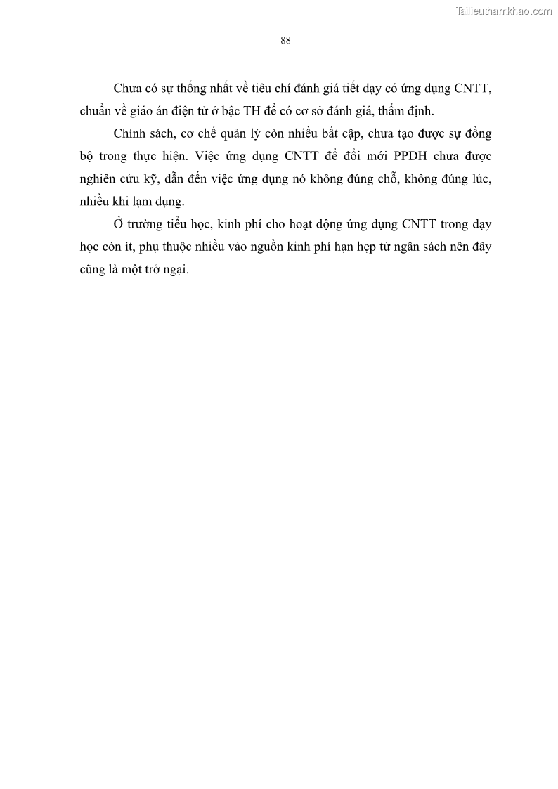 Luận văn thạc sĩ khoa học giáo dục Quản lí ứng dụng công nghệ thông tin trong học tập của học sinh ở các trường tiểu học huyện Bình Chánh thành phố Hồ Chí Minh - 9 Trang 99