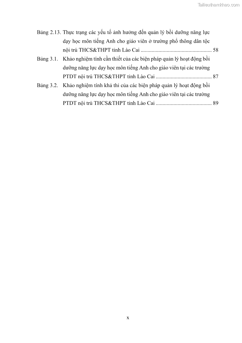 Luận văn thạc sĩ khoa học giáo dục Quản lý bồi dưỡng năng lực dạy học môn tiếng Anh cho giáo viên theo chương trình giáo dục phổ thông 2018 ở các trường phổ thông dân tộc nội trú THCS và THPT tỉnh Lào Cai - 1 Trang 11