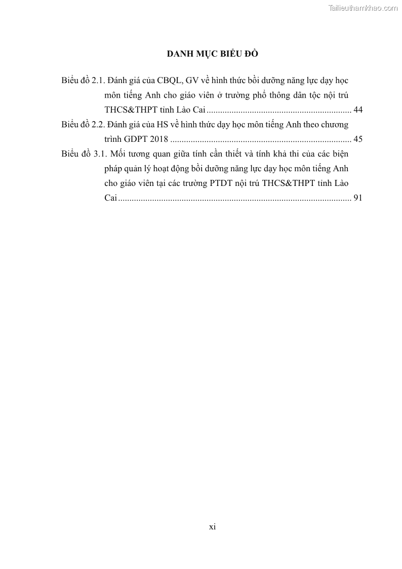 Luận văn thạc sĩ khoa học giáo dục Quản lý bồi dưỡng năng lực dạy học môn tiếng Anh cho giáo viên theo chương trình giáo dục phổ thông 2018 ở các trường phổ thông dân tộc nội trú THCS và THPT tỉnh Lào Cai - 1 Trang 12