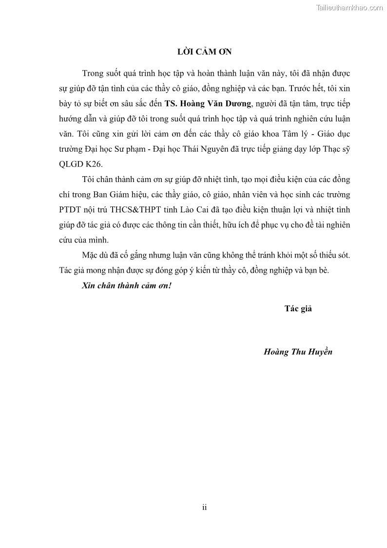 Luận văn thạc sĩ khoa học giáo dục Quản lý bồi dưỡng năng lực dạy học môn tiếng Anh cho giáo viên theo chương trình giáo dục phổ thông 2018 ở các trường phổ thông dân tộc nội trú THCS và THPT tỉnh Lào Cai - 1 Trang 3