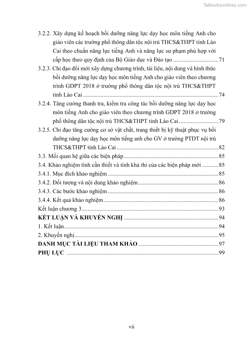 Luận văn thạc sĩ khoa học giáo dục Quản lý bồi dưỡng năng lực dạy học môn tiếng Anh cho giáo viên theo chương trình giáo dục phổ thông 2018 ở các trường phổ thông dân tộc nội trú THCS và THPT tỉnh Lào Cai - 1 Trang 8