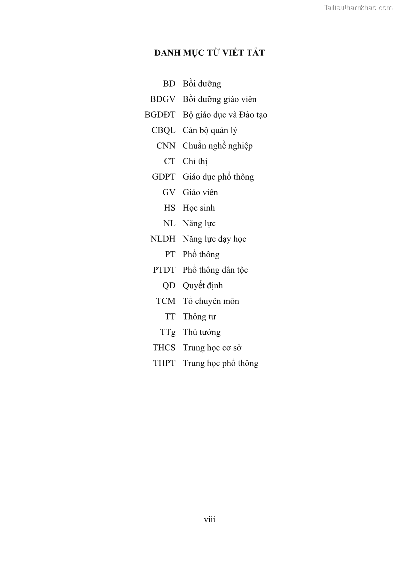 Luận văn thạc sĩ khoa học giáo dục Quản lý bồi dưỡng năng lực dạy học môn tiếng Anh cho giáo viên theo chương trình giáo dục phổ thông 2018 ở các trường phổ thông dân tộc nội trú THCS và THPT tỉnh Lào Cai - 1 Trang 9