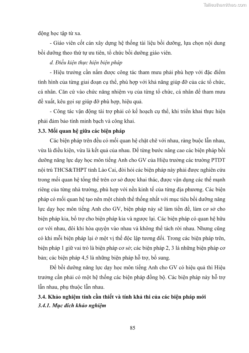 Luận văn thạc sĩ khoa học giáo dục Quản lý bồi dưỡng năng lực dạy học môn tiếng Anh cho giáo viên theo chương trình giáo dục phổ thông 2018 ở các trường phổ thông dân tộc nội trú THCS và THPT tỉnh Lào Cai - 9 Trang 97