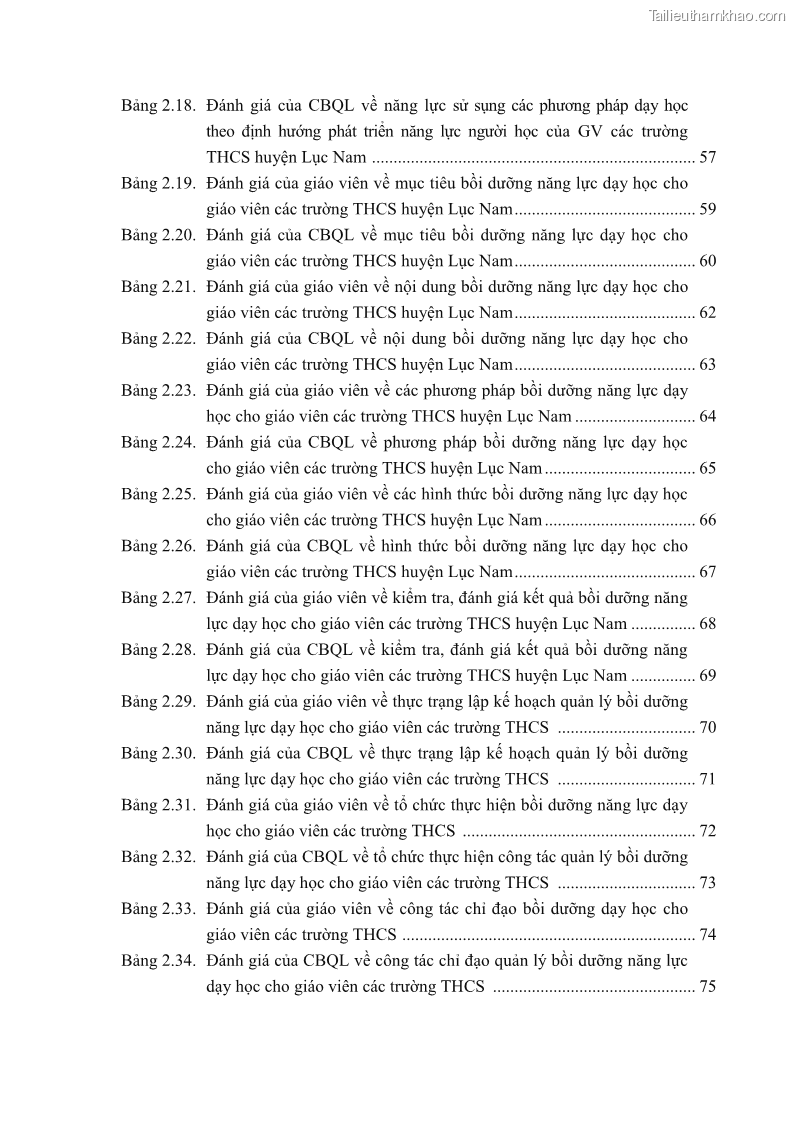 Luận văn thạc sĩ khoa học giáo dục Quản lý bồi dưỡng năng lực dạy học cho giáo viên trung học cơ sở ở huyện Lục Nam, tỉnh Bắc Giang đáp ứng chương trình giáo dục phổ thông mới - 1 Trang 11