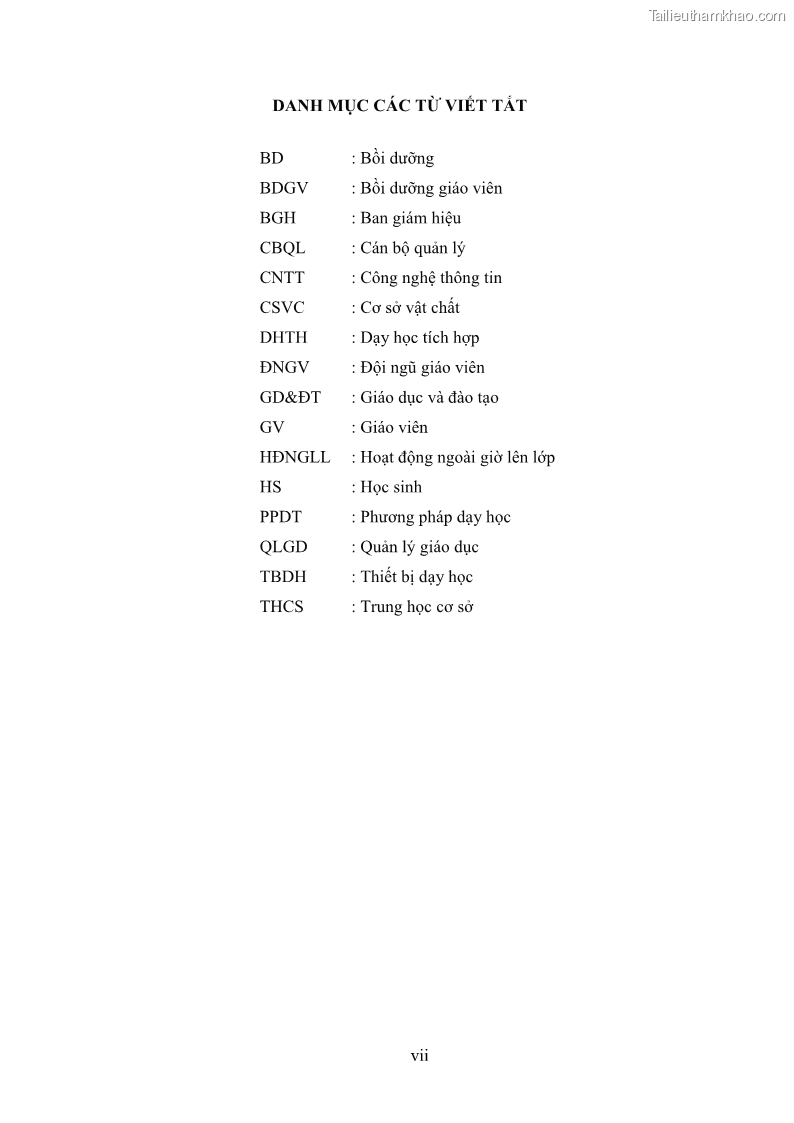 Luận văn thạc sĩ khoa học giáo dục Quản lý bồi dưỡng năng lực dạy học cho giáo viên trung học cơ sở ở huyện Lục Nam, tỉnh Bắc Giang đáp ứng chương trình giáo dục phổ thông mới - 1 Trang 9