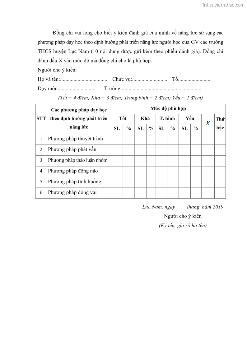 Luận văn thạc sĩ khoa học giáo dục Quản lý bồi dưỡng năng lực dạy học cho giáo viên trung học cơ sở ở huyện Lục Nam, tỉnh Bắc Giang đáp ứng chương trình giáo dục phổ thông mới - 11 Trang 132