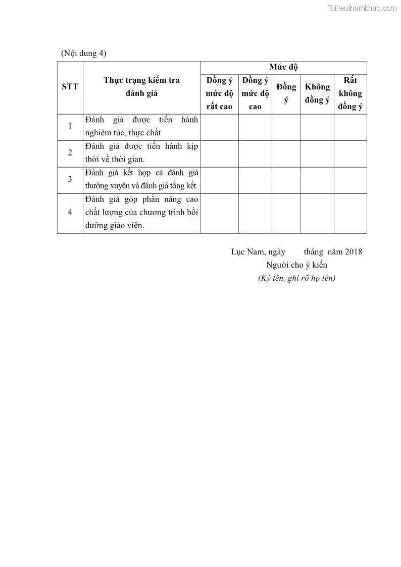 Luận văn thạc sĩ khoa học giáo dục Quản lý bồi dưỡng năng lực dạy học cho giáo viên trung học cơ sở ở huyện Lục Nam, tỉnh Bắc Giang đáp ứng chương trình giáo dục phổ thông mới - 12 Trang 136