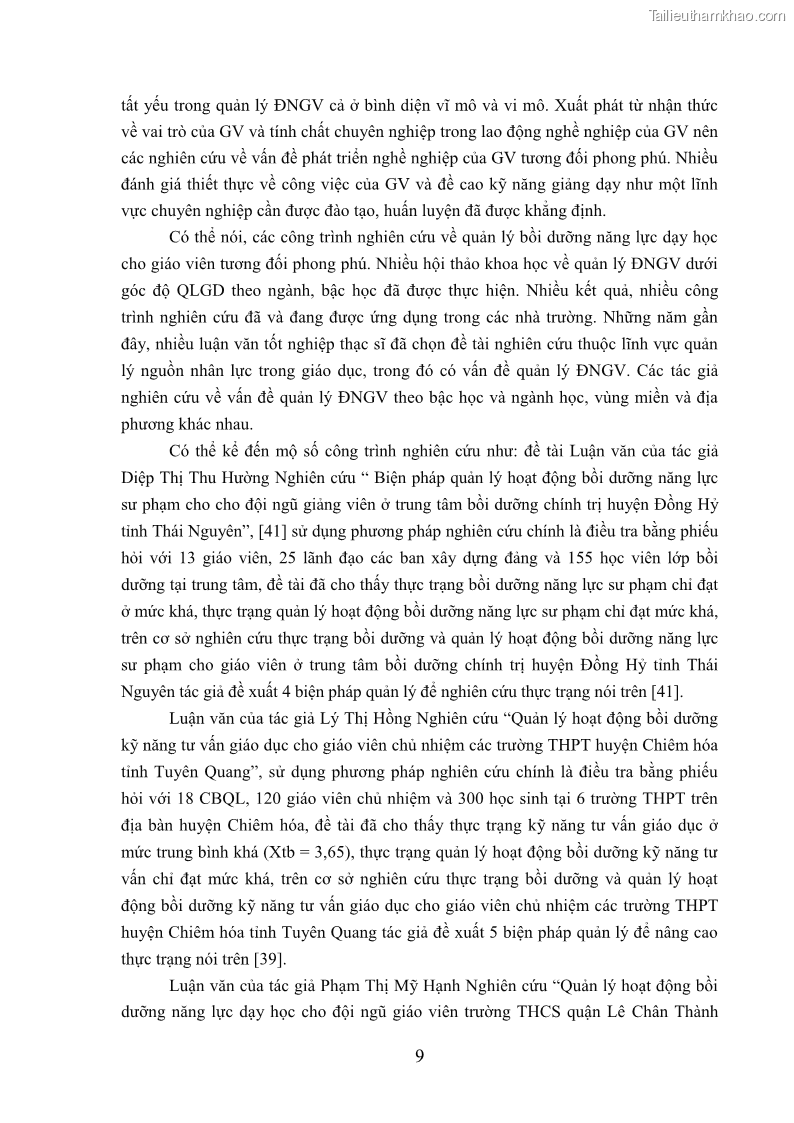 Luận văn thạc sĩ khoa học giáo dục Quản lý bồi dưỡng năng lực dạy học cho giáo viên trung học cơ sở ở huyện Lục Nam, tỉnh Bắc Giang đáp ứng chương trình giáo dục phổ thông mới - 2 Trang 22