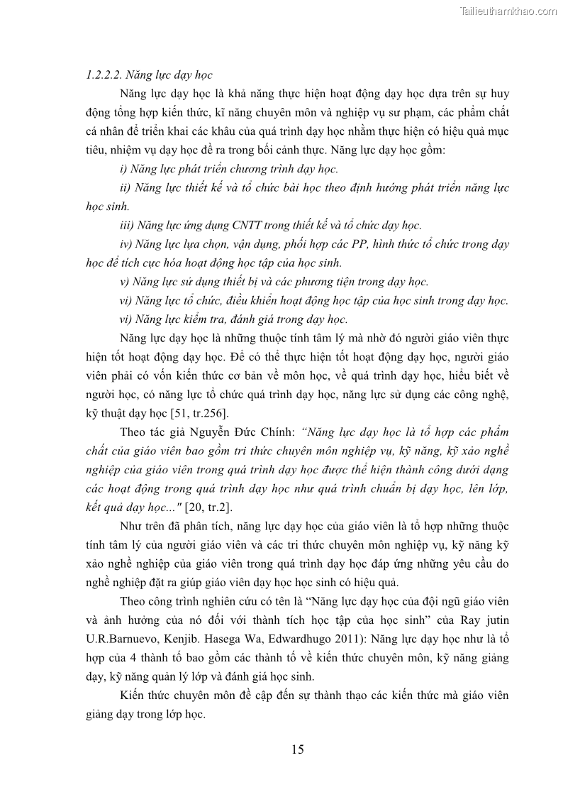 Luận văn thạc sĩ khoa học giáo dục Quản lý bồi dưỡng năng lực dạy học cho giáo viên trung học cơ sở ở huyện Lục Nam, tỉnh Bắc Giang đáp ứng chương trình giáo dục phổ thông mới - 3 Trang 28