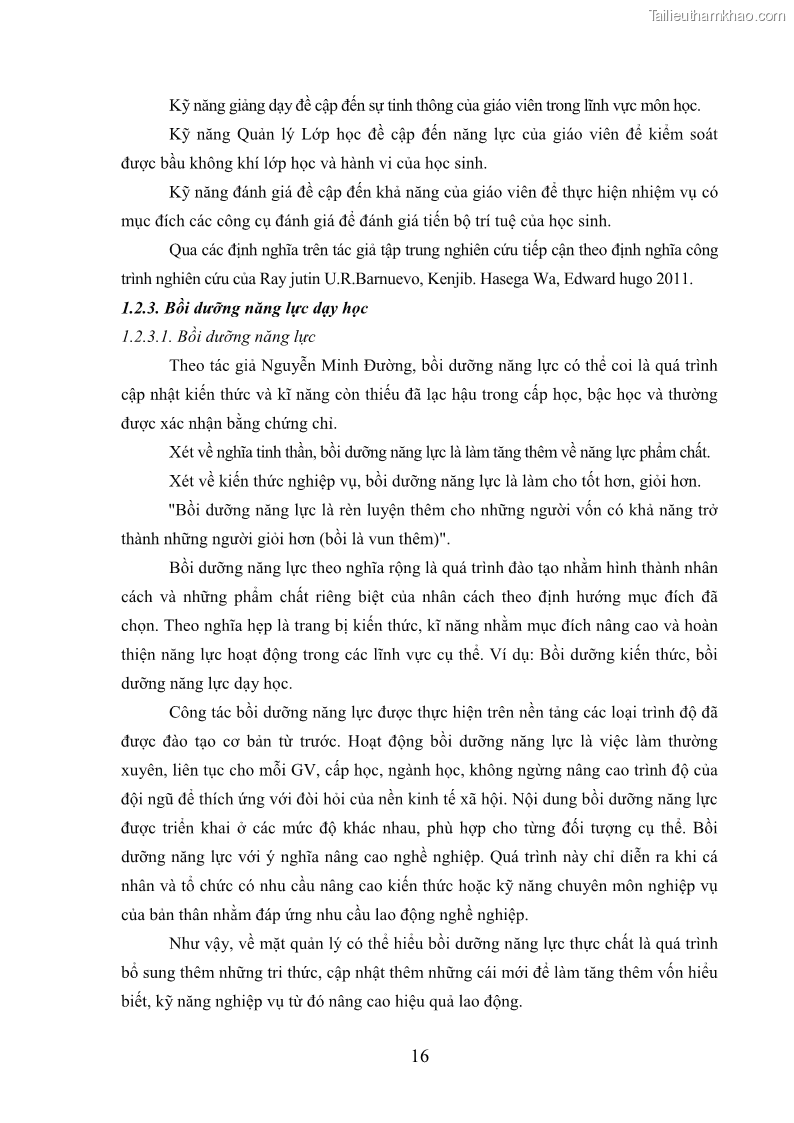 Luận văn thạc sĩ khoa học giáo dục Quản lý bồi dưỡng năng lực dạy học cho giáo viên trung học cơ sở ở huyện Lục Nam, tỉnh Bắc Giang đáp ứng chương trình giáo dục phổ thông mới - 3 Trang 29