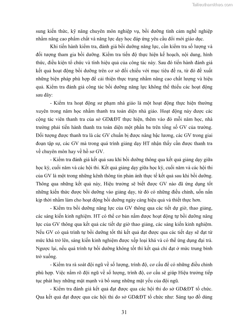 Luận văn thạc sĩ khoa học giáo dục Quản lý bồi dưỡng năng lực dạy học cho giáo viên trung học cơ sở ở huyện Lục Nam, tỉnh Bắc Giang đáp ứng chương trình giáo dục phổ thông mới - 4 Trang 44