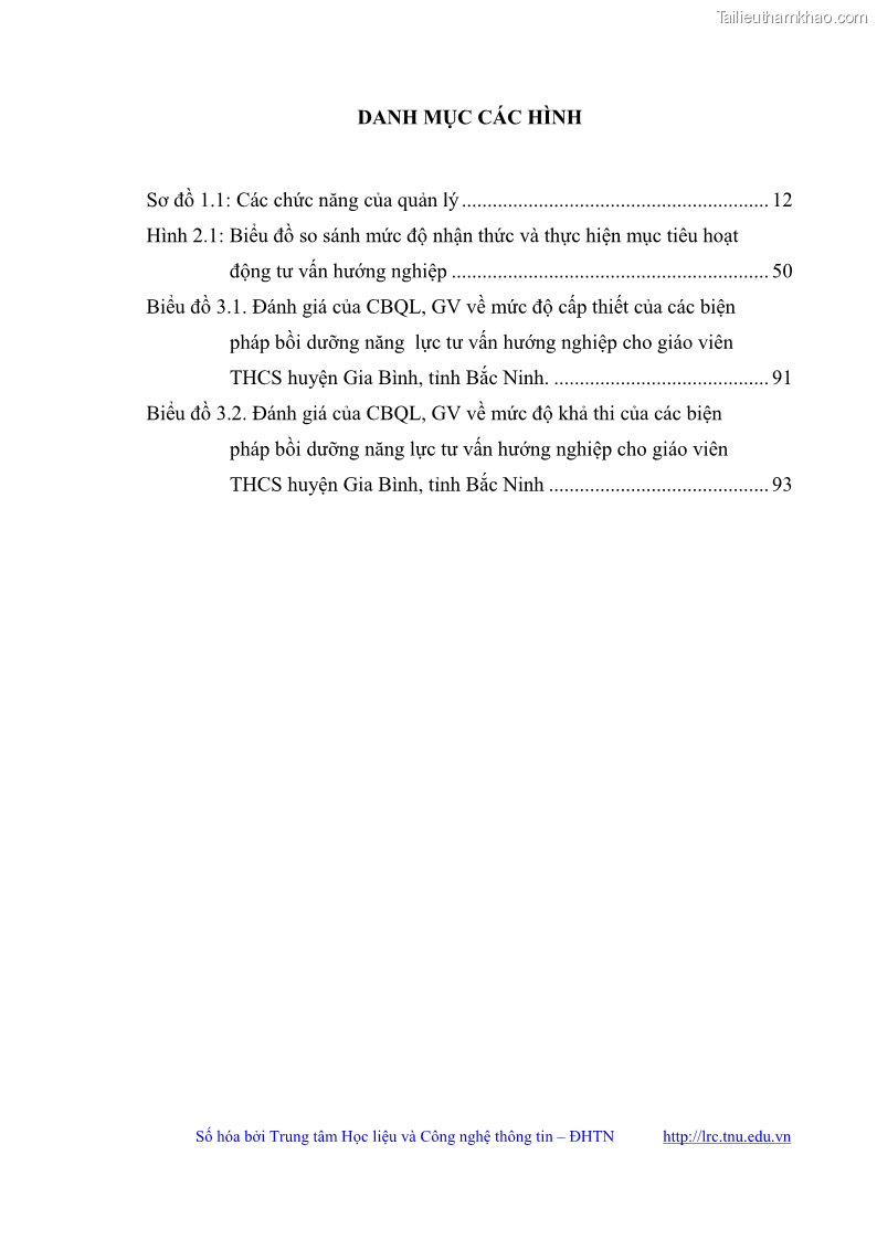 Luận văn thạc sĩ khoa học giáo dục Quản lý bồi dưỡng năng lực tư vấn hướng nghiệp cho giáo viên ở các trường trung học cơ sở huyện Gia Bình, tỉnh Bắc Ninh - 1 Trang 12